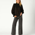 ANTHRACITE PAISLEY DENIM PANTS