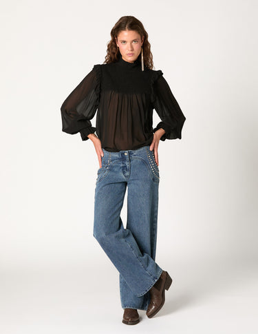 PANTALON PAISLEY DENIM AZUL