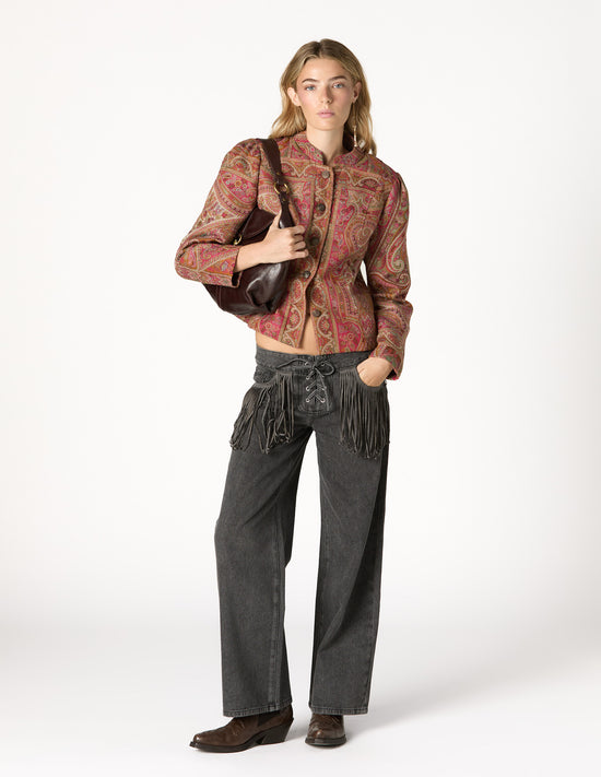 PANTALON FLECOS DENIM ANTRACITA