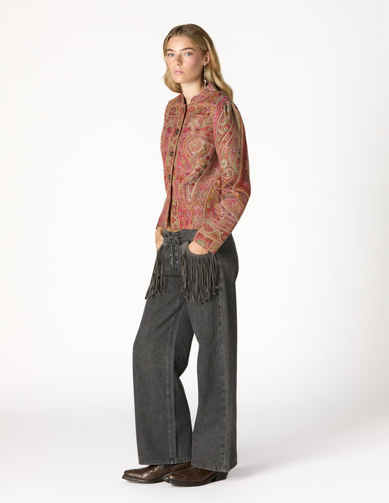 PANTALON FLECOS DENIM ANTRACITA