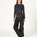PANTALON BORDADOS SEQUINS DENIM NEGRO