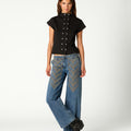 PANTALON BORDADO DENIM AZUL