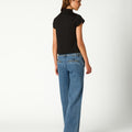 PANTALON BORDADO DENIM AZUL