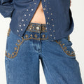 PANTALON CANESU BORDADO BLUE