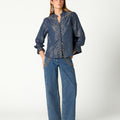 PANTALON CANESU BORDADO BLUE