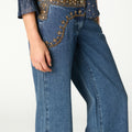 PANTALON CANESU BORDADO BLUE