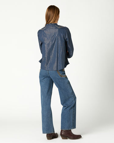 PANTALON CANESU BORDADO BLUE