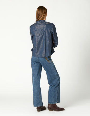 PANTALON CANESU BORDADO BLUE