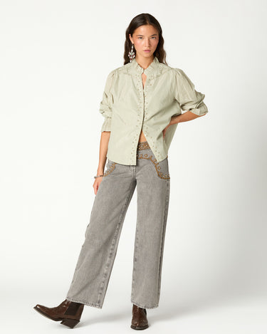 PANTALON CANESU BORDADO GREY