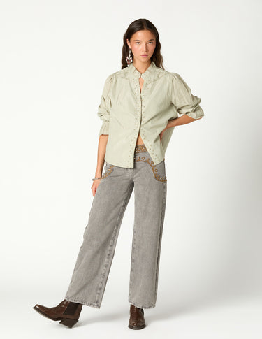 PANTALON CANESU BORDADO GREY