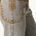 PANTALON CANESU BORDADO GREY