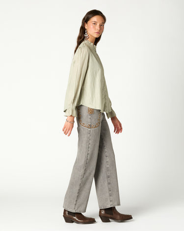 PANTALON CANESU BORDADO GREY