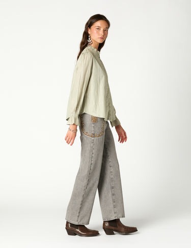 PANTALON CANESU BORDADO GREY