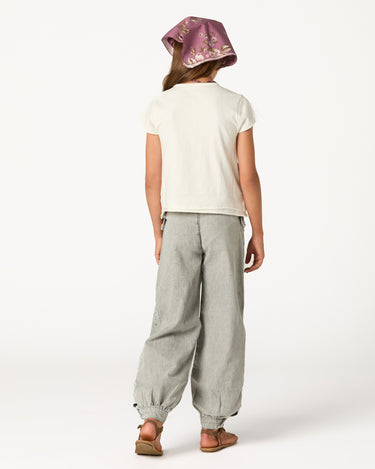 GATHERED T-SHIRT WHITE