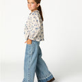 PANTALÓN DENIM DESFLECADO AZUL