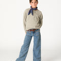 BLUE TROUSERS WITH POCKET DETAIL