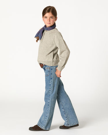BLUE TROUSERS WITH POCKET DETAIL