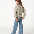 BLUE TROUSERS WITH POCKET DETAIL