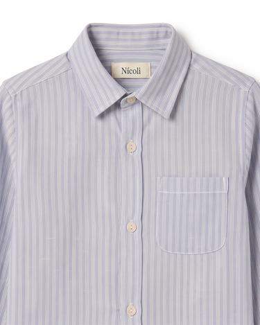 SHIRT STRIPE ANILINE BLUE