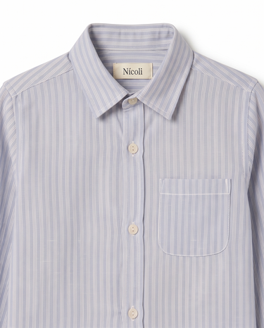 SHIRT STRIPE ANILINE BLUE