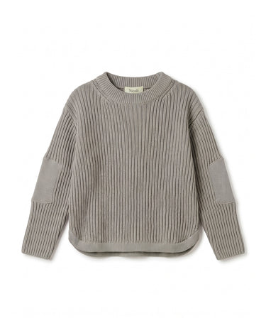 RIB KNIT JERSEY IRON GREY