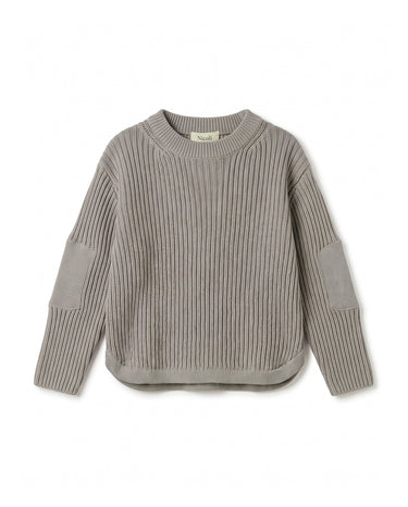 RIB KNIT JERSEY IRON GREY