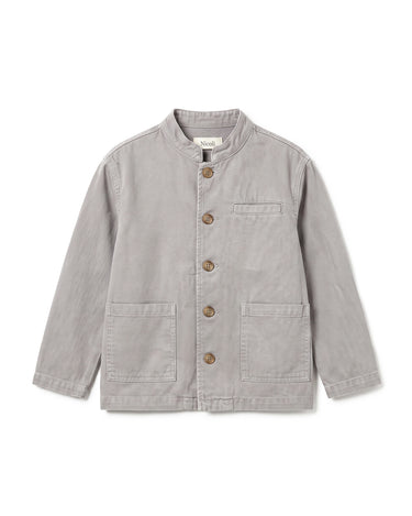 IRON GREY MANDARIN COLLAR JACKET