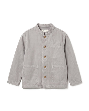 IRON GREY MANDARIN COLLAR JACKET