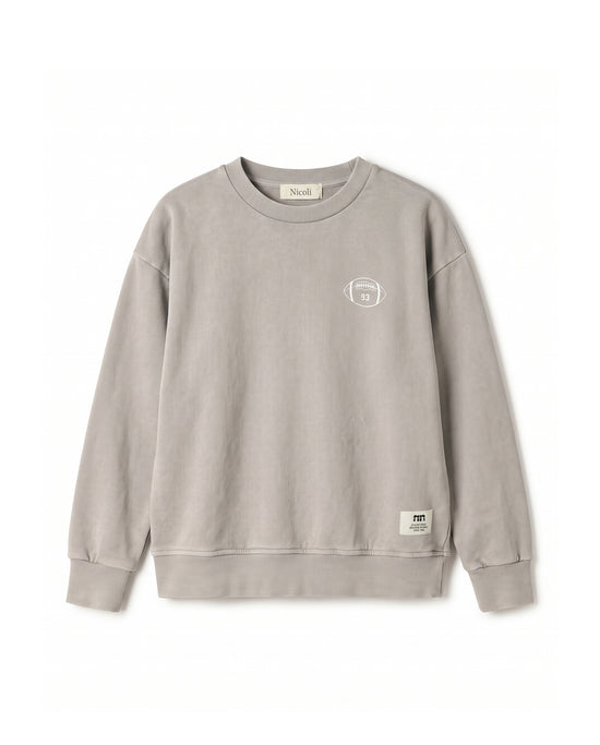 GREY RUGBY SWEATSHIRT