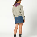 BLUE DENIM BUTTON SKIRT