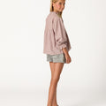 SHORT STUDDED MINI SKIRT GREY