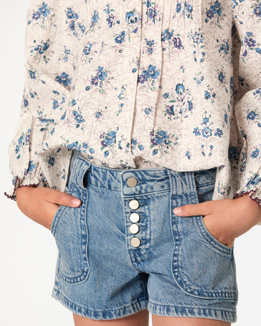 BLUE POCKET SHORTS