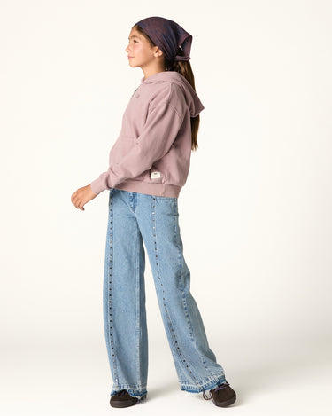 PANTALÓN DENIM DESFLECADO AZUL