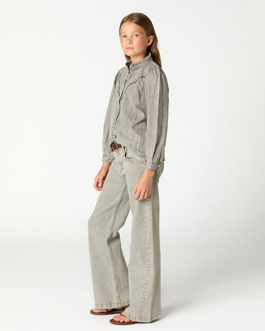PANTALÓN GRIS CLARO TACHAS MINI
