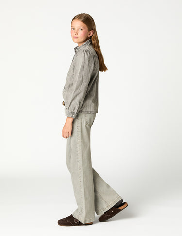 LIGHT GREY MINI STUD TROUSERS