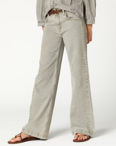 PANTALÓN GRIS CLARO TACHAS MINI