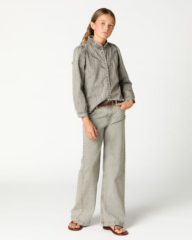 PANTALÓN GRIS CLARO TACHAS MINI