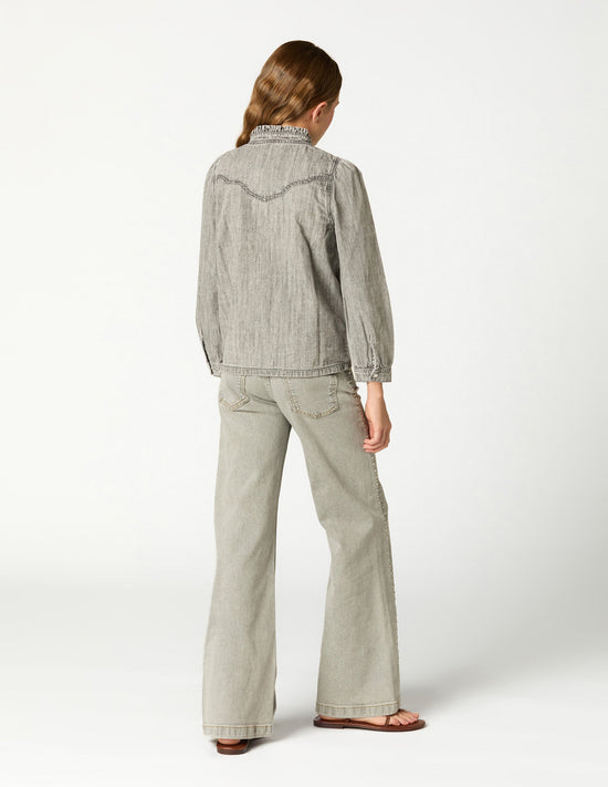 PANTALÓN GRIS CLARO TACHAS MINI