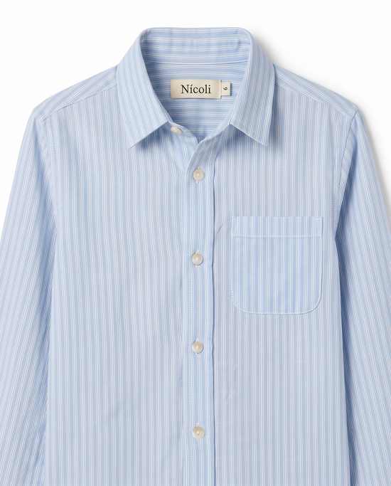 CAMISA RAYA ANILINE BLUE