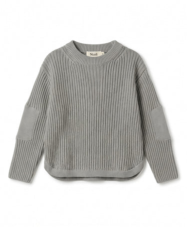 IRON GREY RIBBED JUMPER