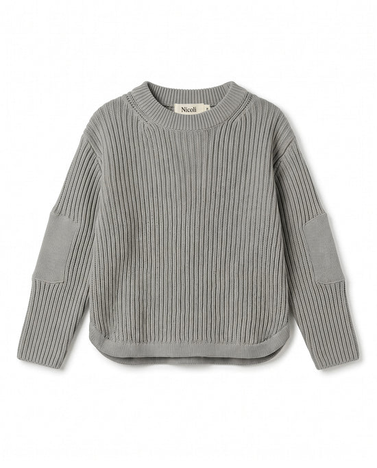 IRON GREY RIBBED JUMPER