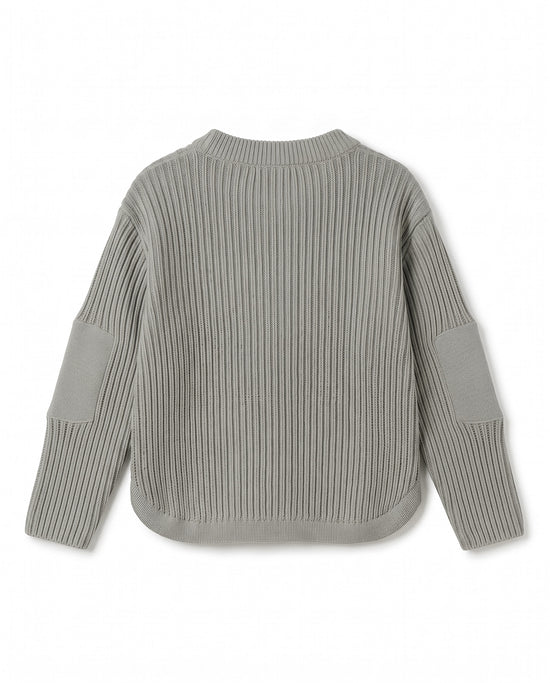 IRON GREY RIBBED JUMPER