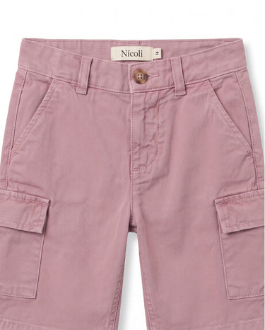 DARK MULBERRY CARGO SHORTS