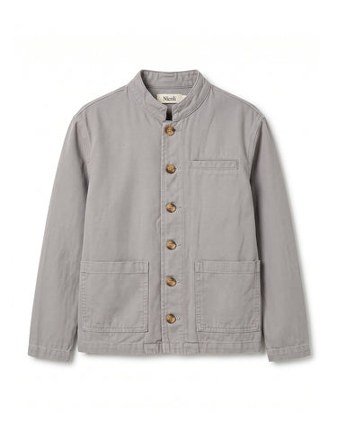 MAO COLLAR JACKET IRON GREY
