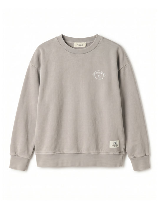 GREY RUGBY SWEATSHIRT