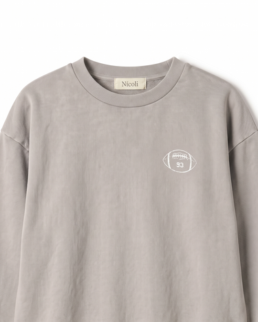 GREY RUGBY SWEATSHIRT