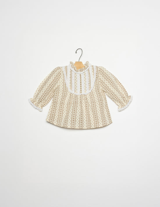 CHOCOLATE ARROW LACE SHIRT
