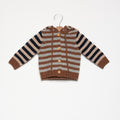 BROWN STRIPED KNIT JACKET