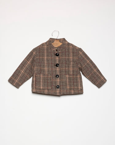 CHAQUETA CUELLO MAO CUADRO BARK