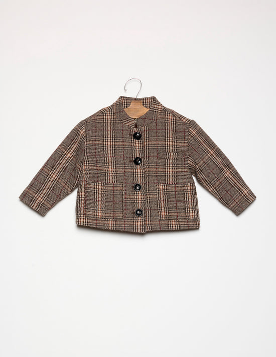 CHAQUETA CUELLO MAO CUADRO BARK